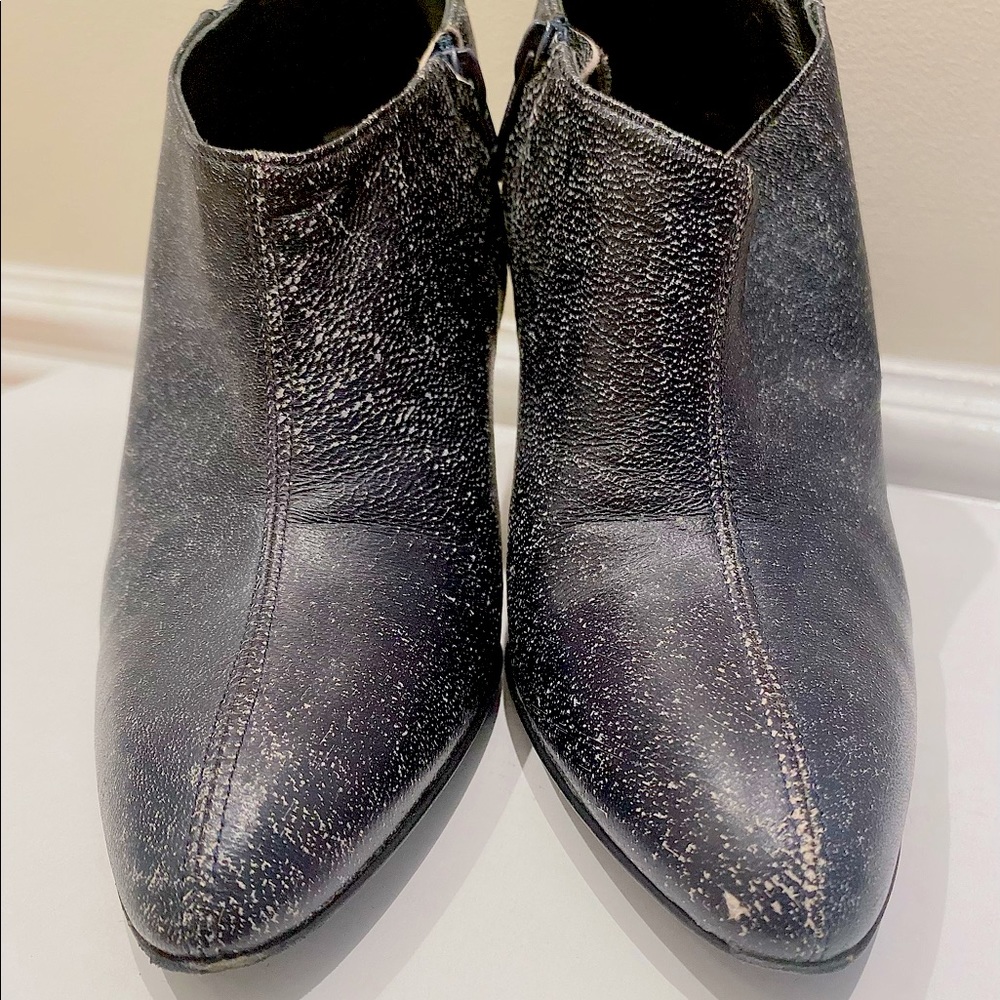 Vintage Versace Booties Distressed Leather